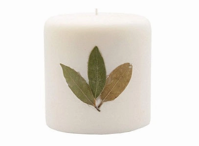 Rosy Rings Pillar Botanical Candle Size: 25'' D x 3.5'' H (Bay Garland)
