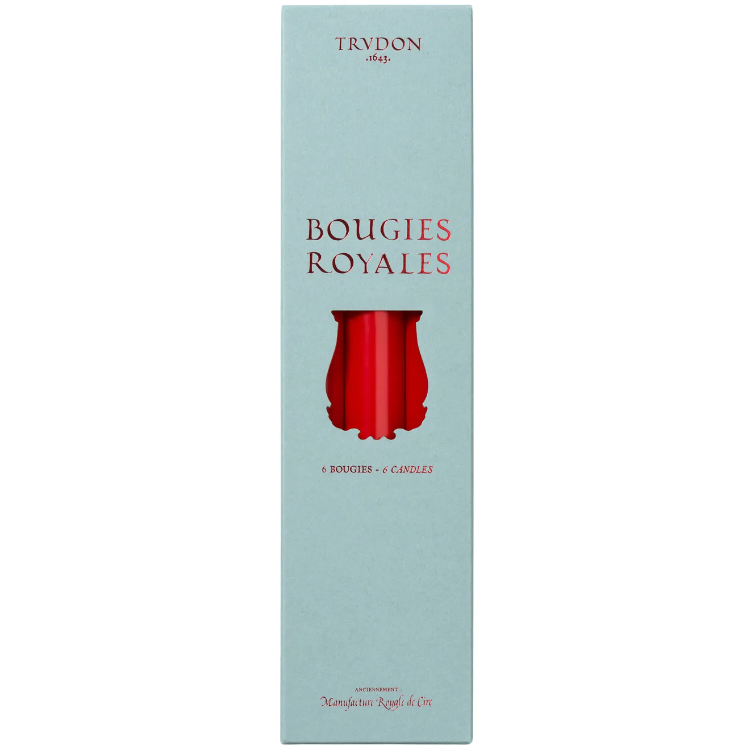 Royale Taper Candle Flame Red