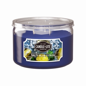 Salty Blue Citron 3-wick 10oz Jar Candle