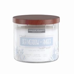 Sea Meadow & Amber 3-wick 14.75oz Jar Candle