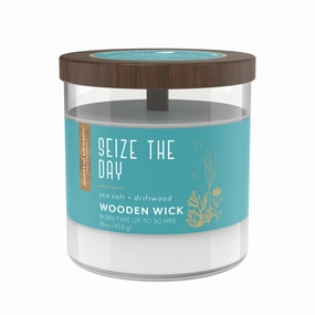 Seize The Day Wooden-Wick 16oz Jar Candle