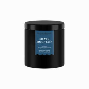 Silver Mountain 9oz Black Tin Candle