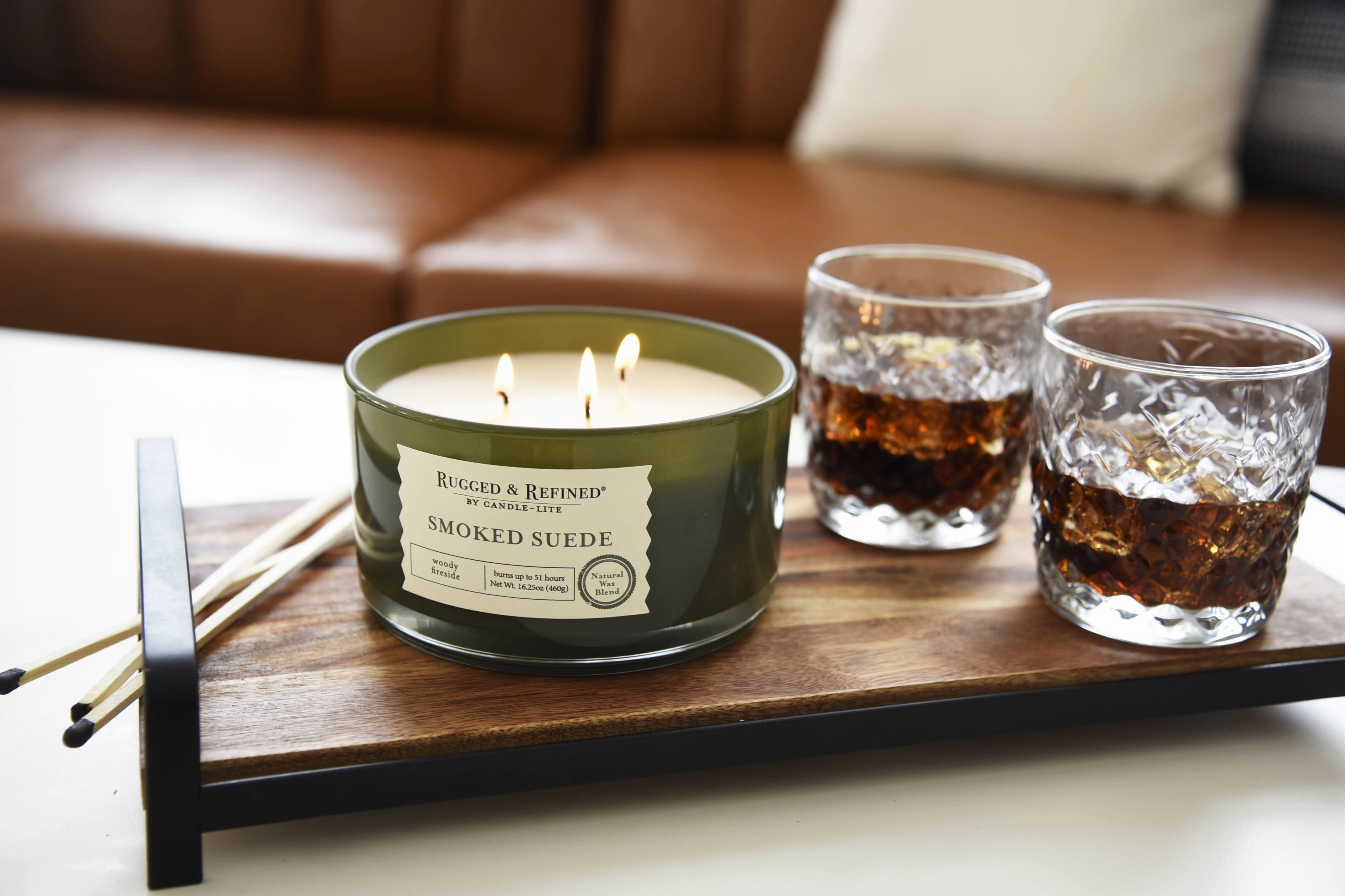 Smoked Suede 3-wick 16.25oz Jar Candle