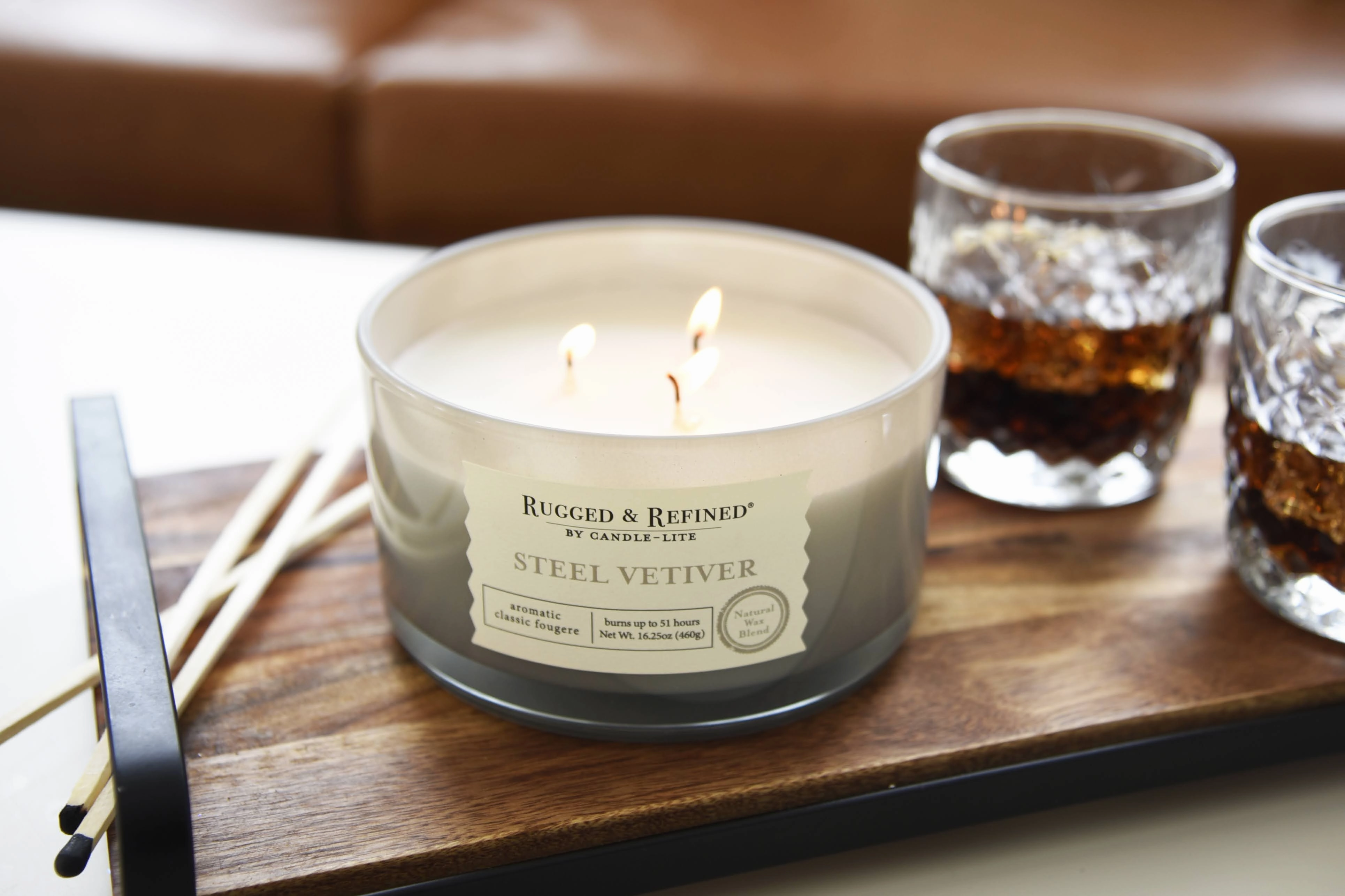 Steel Vetiver 3-wick 16.25oz Jar Candle