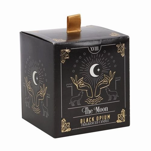 The Moon Black Opium Tarot Candle