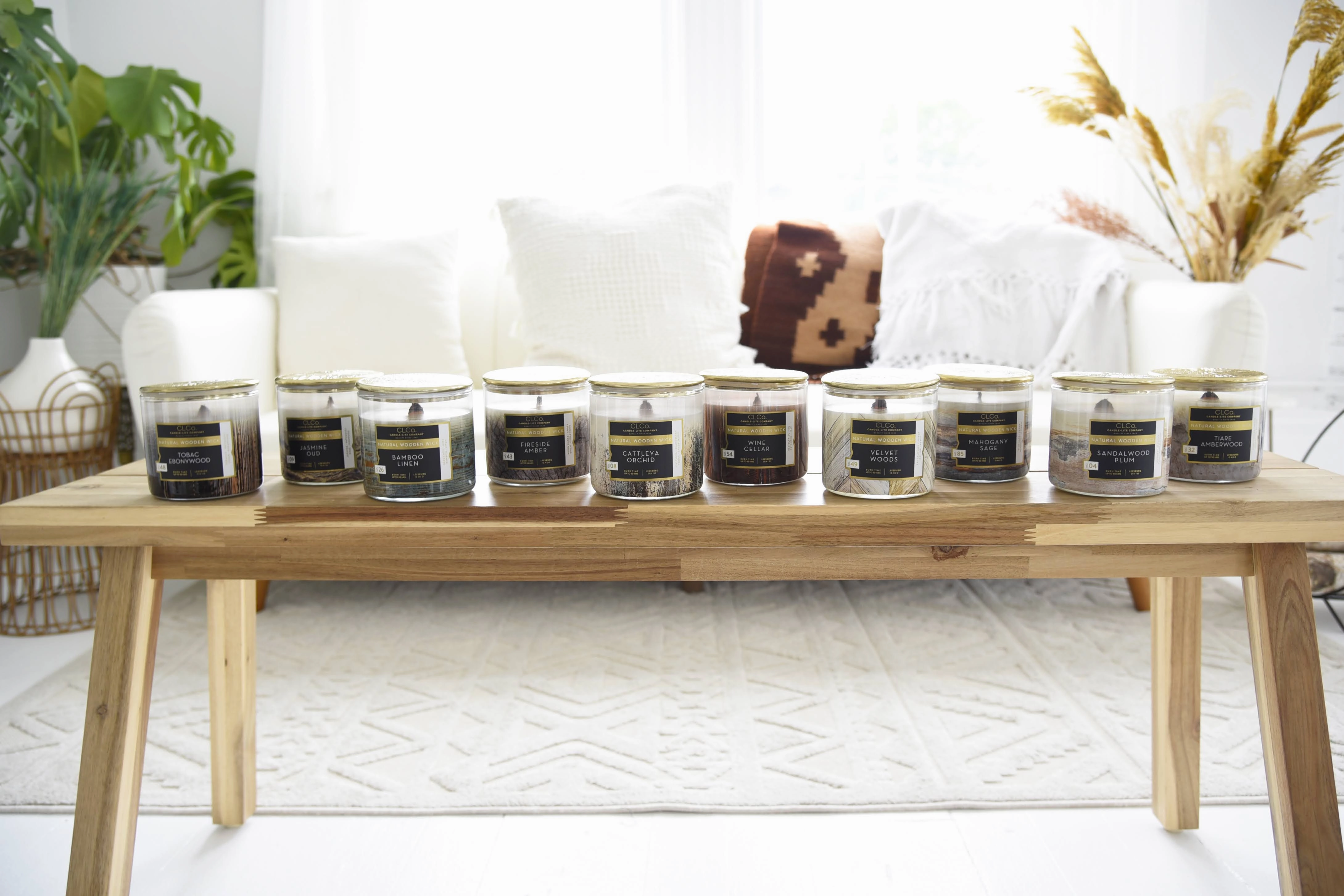 Tiare Amberwood Wooden-Wick 14oz Jar Candle