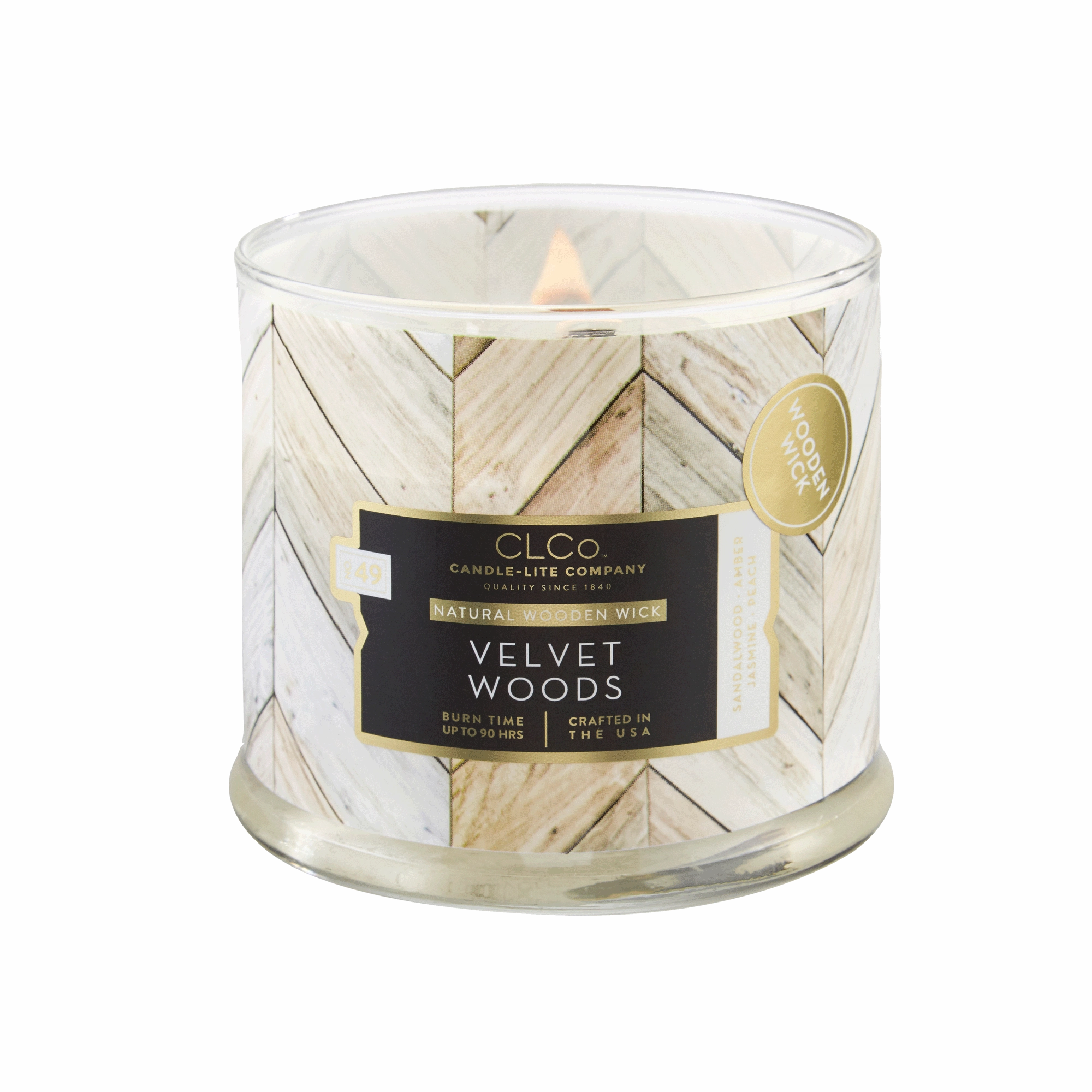 Velvet Woods Wooden-Wick 14oz Jar Candle