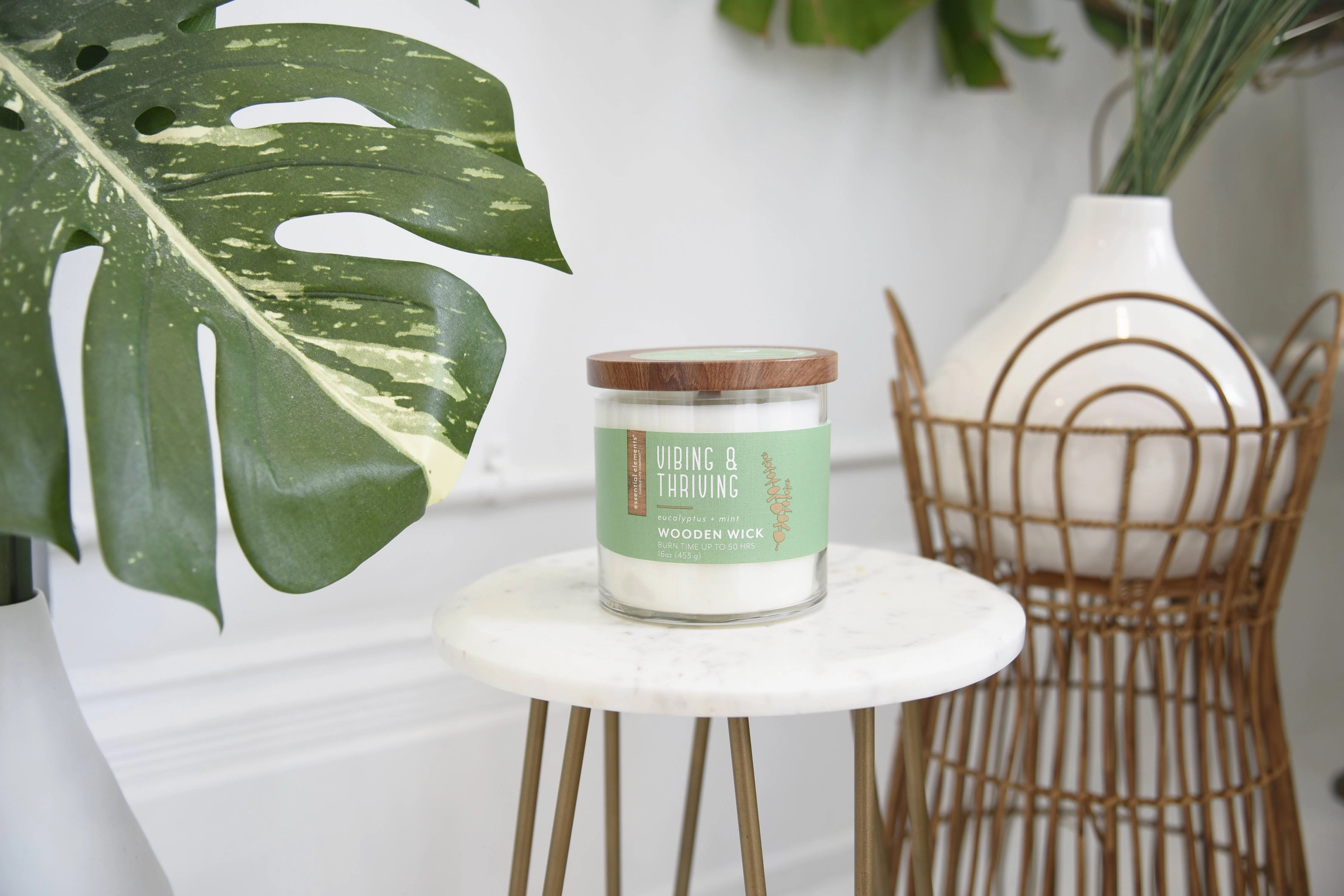 Vibing & Thriving Wooden-Wick 16oz Jar Candle