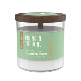 Vibing & Thriving Wooden-Wick 16oz Jar Candle