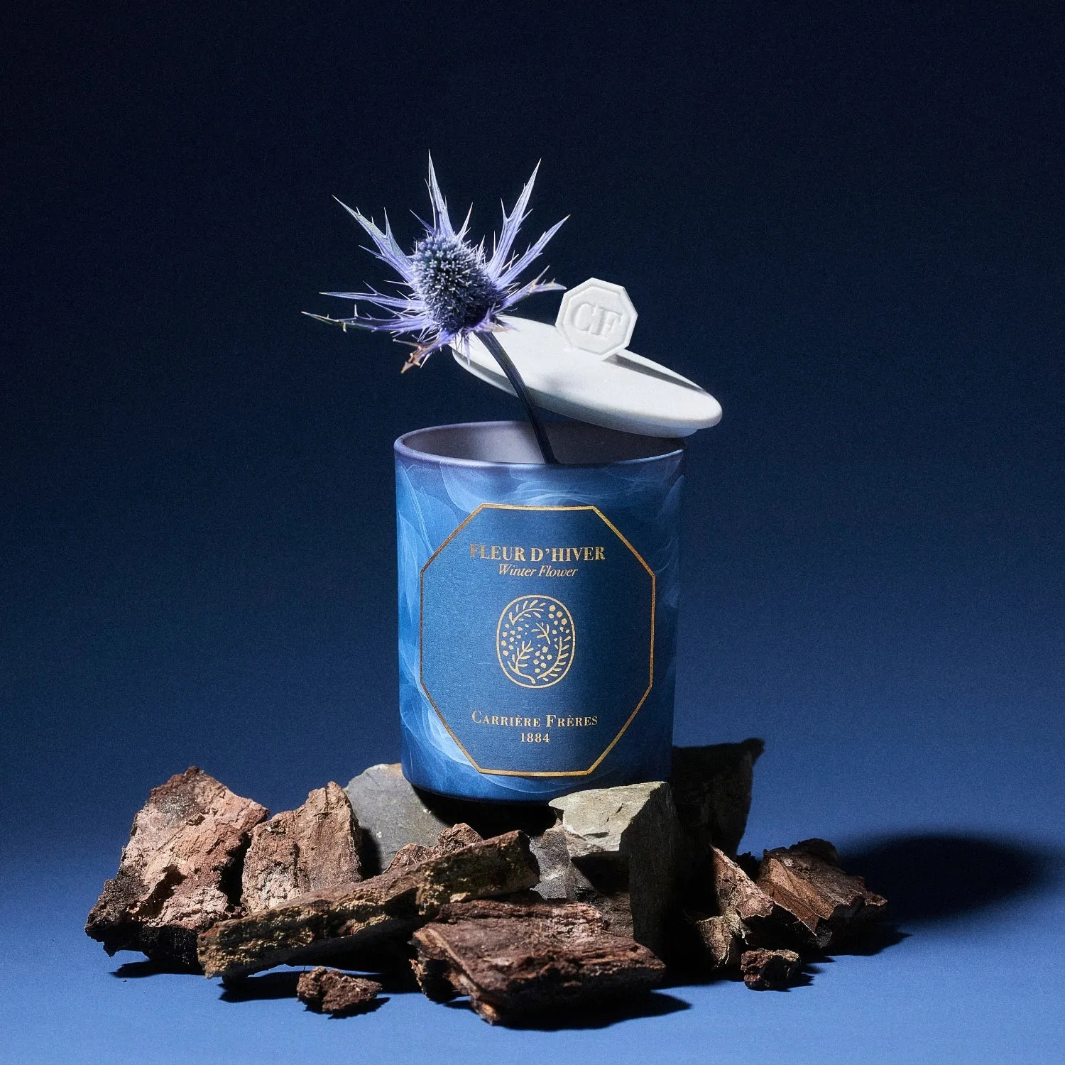 Winter Flower Candle