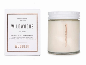 Woodlot Wildwoods Candle Glass Jar Soy & Coconut Wax Invigorating And Energizing Scent With Woodsy Balsam , Refreshing Fir, & Warming Clove Essential Oils, 8 Oz